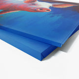 Pig Bright Red Abstract 13 Wall Art