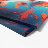 Pig Bright Red Abstract 14 Wall Art