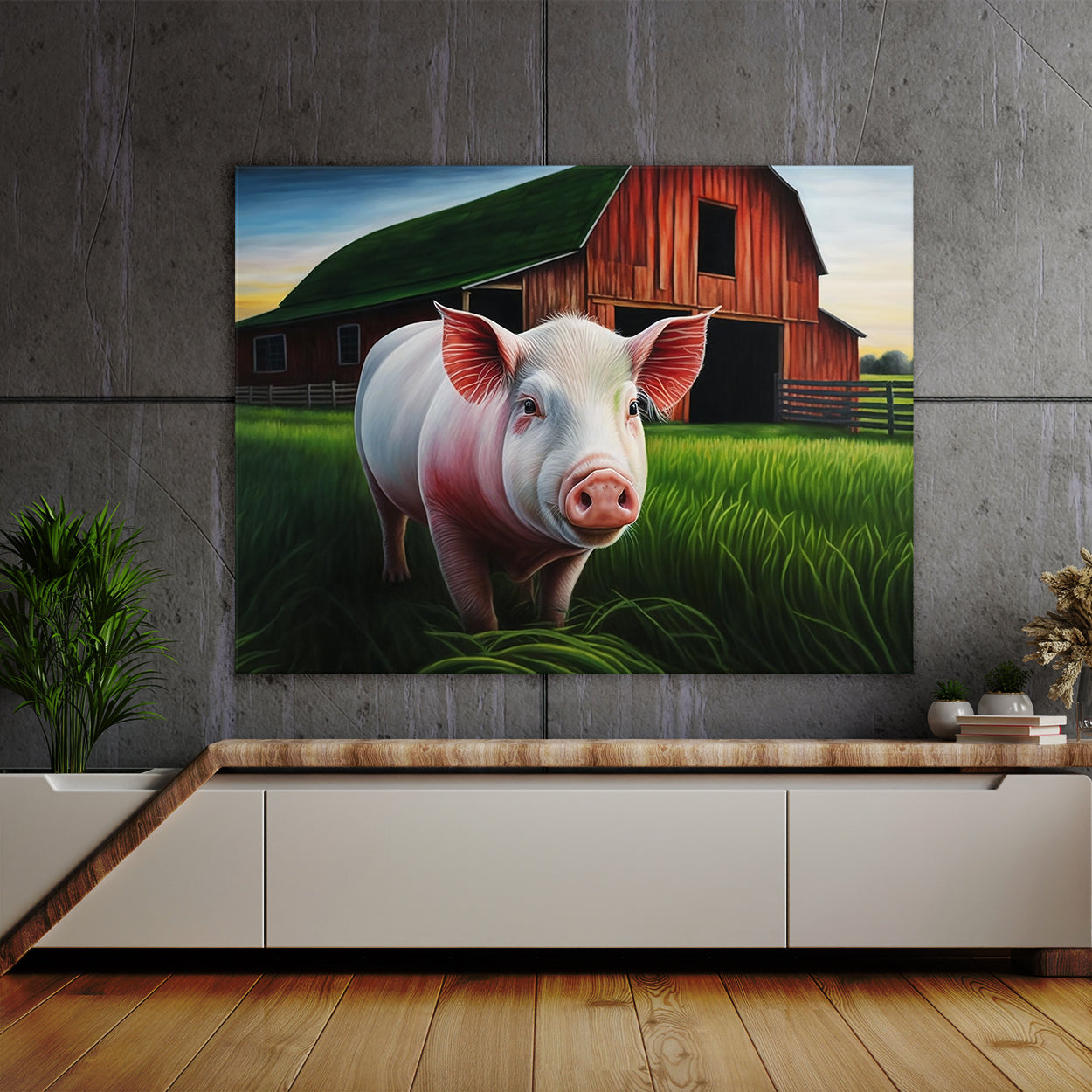 Pig Farm Colorful 16 Wall Art