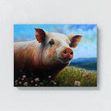 Pig In Meadow 4 Wall Art