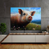 Pig In Meadow 4 Wall Art