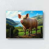 Pig In Nature Scene 10 Wall Art