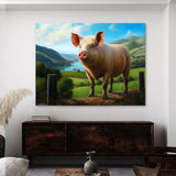 Pig In Nature Scene 10 Wall Art