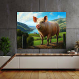 Pig In Nature Scene 10 Wall Art