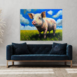 Pig Meadow Blue Sky 6 Wall Art