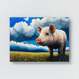 Pig Meadow Blue Sky 7 Wall Art
