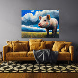 Pig Meadow Blue Sky 7 Wall Art