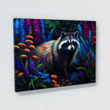 Raccoon Vibrant Garden 1 Wall Art