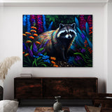 Raccoon Vibrant Garden 1 Wall Art