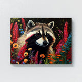 Raccoon Vibrant Garden 3 Wall Art