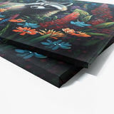 Raccoon Vibrant Garden 4 Wall Art