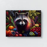 Raccoon Vibrant Garden Art 13 Wall Art