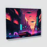 Alien Cityscape Flying 12 Wall Art