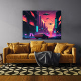 Alien Cityscape Flying 12 Wall Art