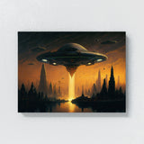 Alien Mothership City 2 Wall Art