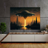 Alien Mothership City 2 Wall Art