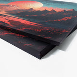 Alien Planet Red Sun Mountains 7 Wall Art