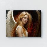 Angel Art Angelic Serene Harp 2 Wall Art