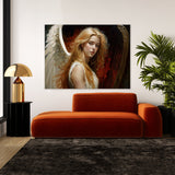Angel Art Angelic Serene Harp 2 Wall Art