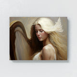Angel Art Angelic Serene Harp 4 Wall Art