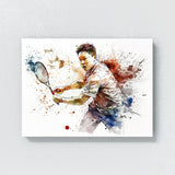 Badminton Watercolor Action 7 Wall Art
