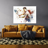 Badminton Watercolor Action 7 Wall Art