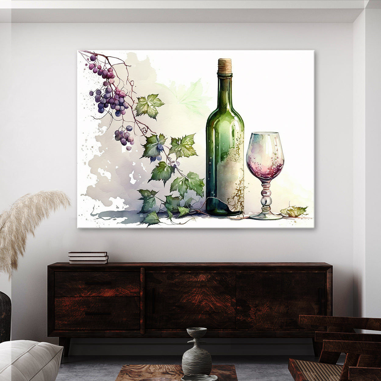 Bar Watercolor Wine Bottle 11 Wall Art