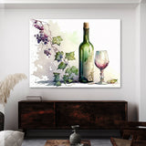Bar Watercolor Wine Bottle 11 Wall Art