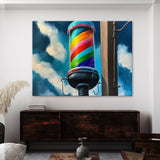 Barbershop Pole 3 Wall Art