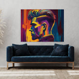 Barbershop Vibrant Portrait 5 Wall Art