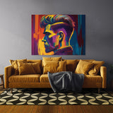 Barbershop Vibrant Portrait 5 Wall Art