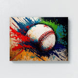 Baseball Abstract 10 Wall Art