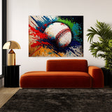 Baseball Abstract 10 Wall Art
