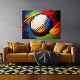 Baseball Abstract 11 Wall Art