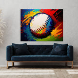 Baseball Abstract 11 Wall Art