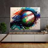 Baseball Abstract 8 Wall Art
