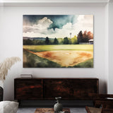 Baseball Watercolor Field 2 Wall Art