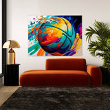Basketball Vibrant 12 Wall Art