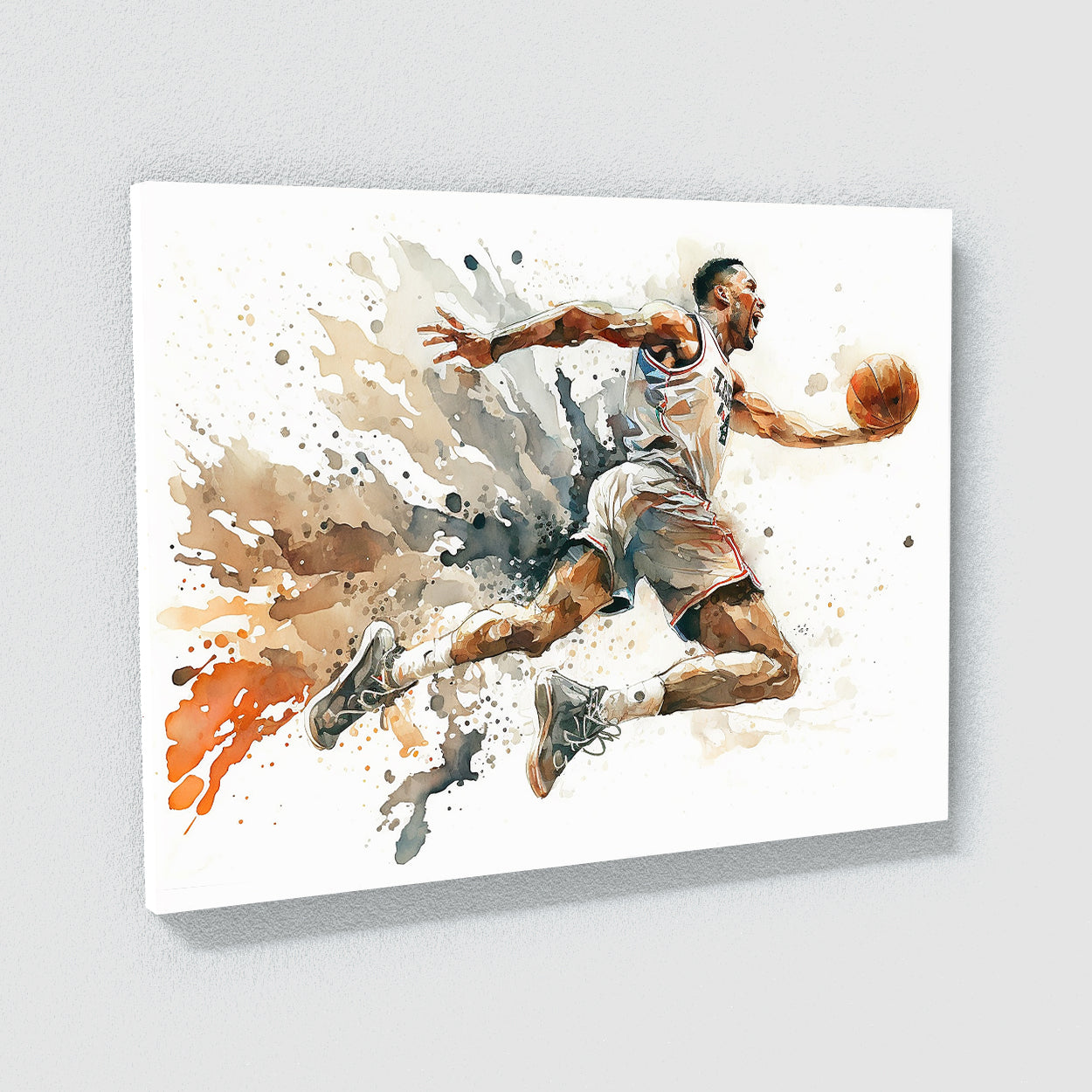 Basketball Watercolor Player 10 Wall Art