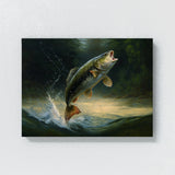 Bass Jumping Water 1 Wall Art