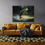 Bass Jumping Water 1 Wall Art