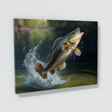 Bass Jumping Water 3 Wall Art