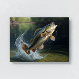 Bass Jumping Water 3 Wall Art