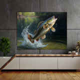 Bass Jumping Water 3 Wall Art