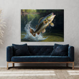 Bass Jumping Water 3 Wall Art