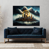 Bitcoin Cityscape 5 Wall Art