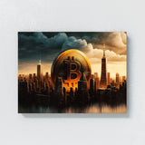 Bitcoin Cityscape 7 Wall Art