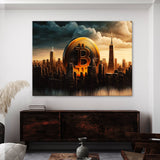 Bitcoin Cityscape 7 Wall Art