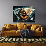 Bitcoin Map Data 9 Wall Art
