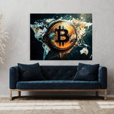 Bitcoin Map Data 9 Wall Art